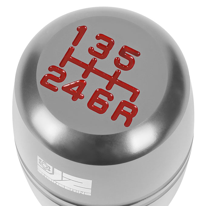 39mm W X 95mm H 6-Speed Barrel Type Cylindrical Shape Aluminum Shift Knob Universal