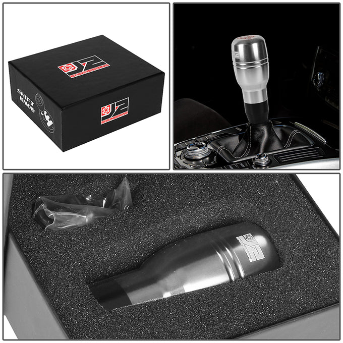 39mm W X 95mm H 6-Speed Barrel Type Cylindrical Shape Aluminum Shift Knob Universal