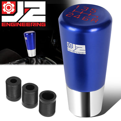 82mm H 6-Speed Tapered Cylindrical Shape Aluminum Shift Knob Universal