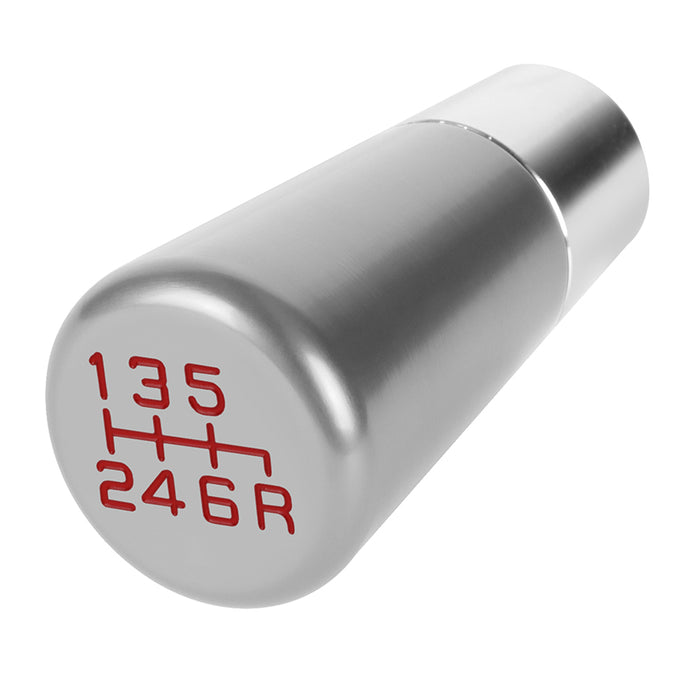 82mm H 6-Speed Tapered Cylindrical Shape Aluminum Shift Knob Universal