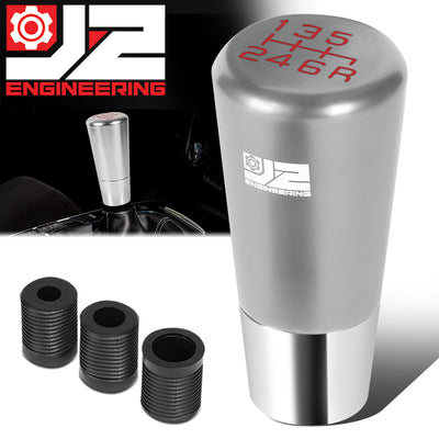 82mm H 6-Speed Tapered Cylindrical Shape Aluminum Shift Knob Universal