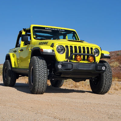 SAE Combo Amber Plug N Play Fog Light Kit (3pc Bumper Kit) <br>18-24 Jeep Wrangler, 20-24 Gladiator
