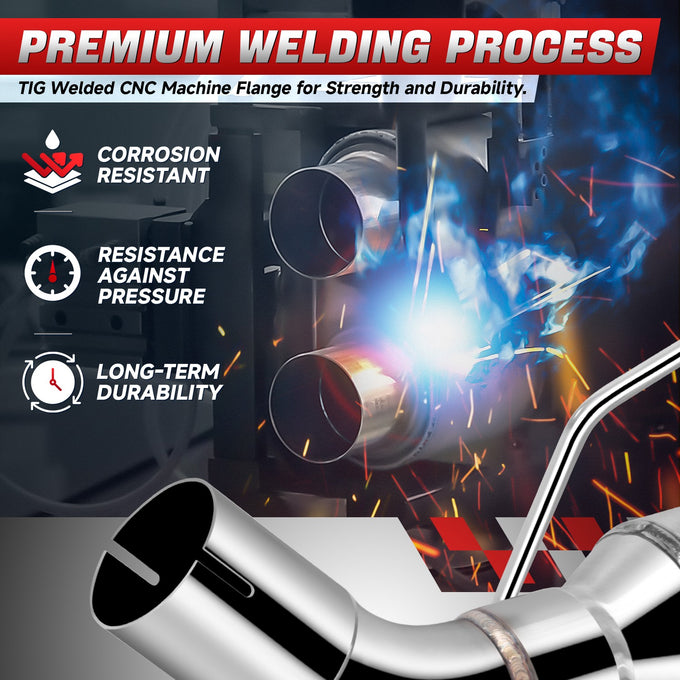 Stainless Steel Pair of Axleback Exhaust Mufflers<br>05-10 Ford Mustang