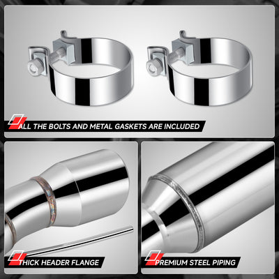 Stainless Steel Pair of Axleback Exhaust Mufflers<br>05-10 Ford Mustang