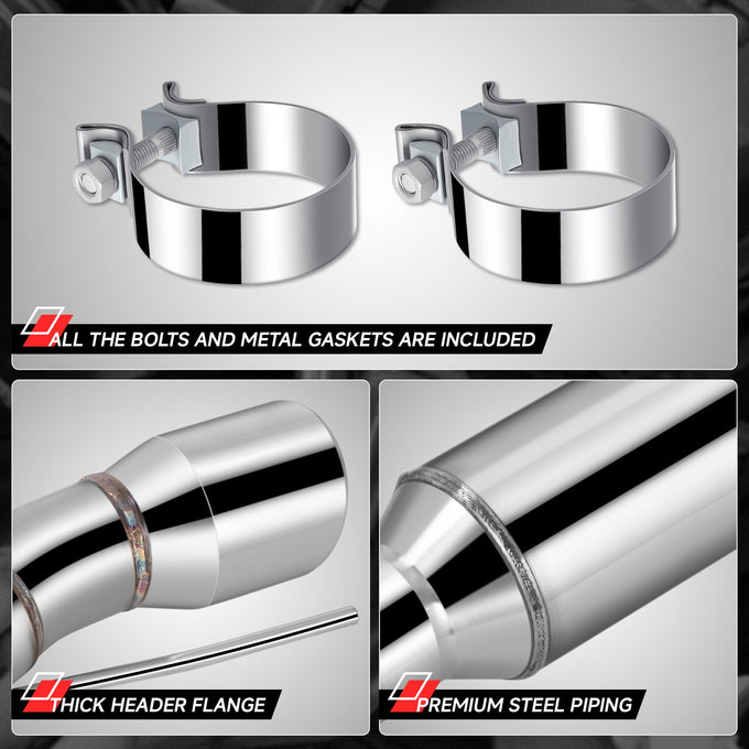 Stainless Steel Pair of Axleback Exhaust Mufflers<br>05-10 Ford Mustang