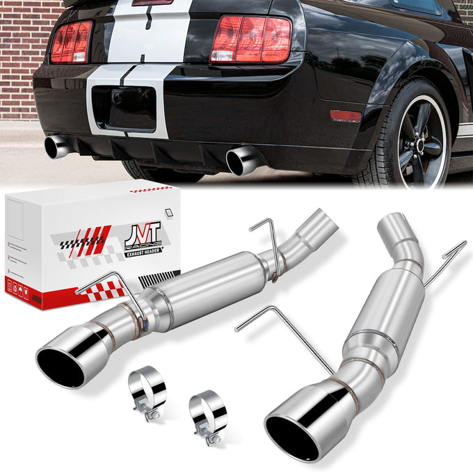 Stainless Steel Pair of Axleback Exhaust Mufflers<br>05-10 Ford Mustang