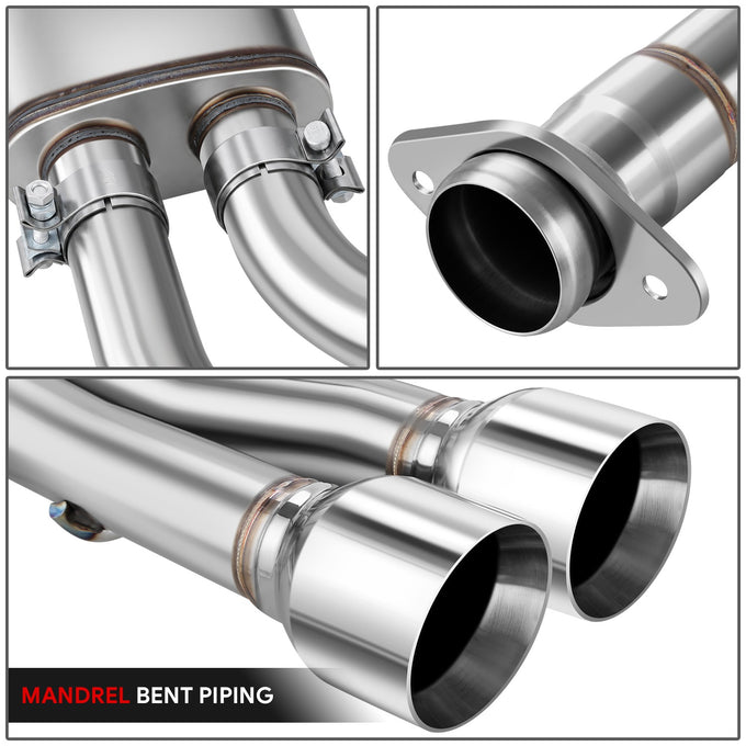 Stainless Steel Dual Muffler Tip Catback Exhaust<br>19-24 Ram 1500