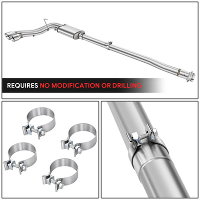 Stainless Steel Dual Muffler Tip Catback Exhaust<br>19-24 Ram 1500