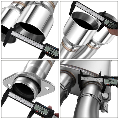 Stainless Steel Dual Muffler Tip Catback Exhaust<br>19-24 Ram 1500