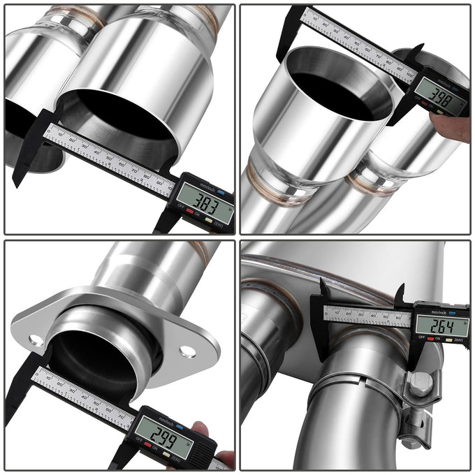 Stainless Steel Dual Muffler Tip Catback Exhaust<br>19-24 Ram 1500