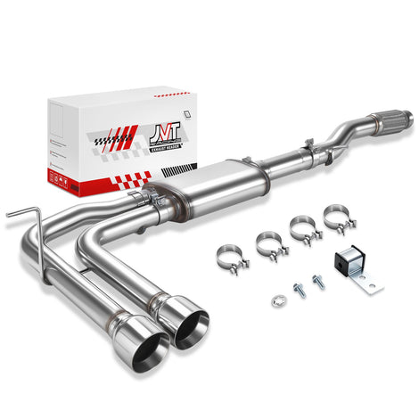 Stainless Steel Dual Round Catback Exhaust<br>14-18 Chevy Silverado, GMC Sierra 1500, 2019 LD