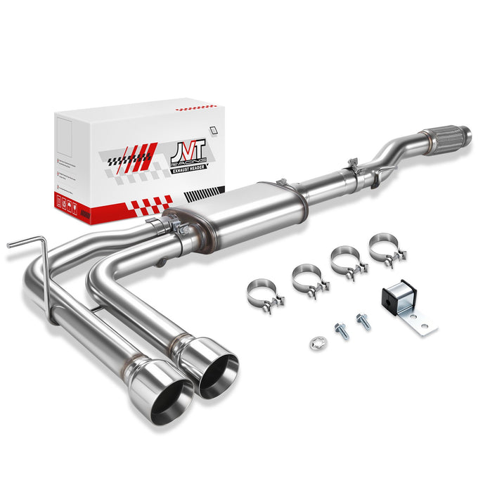 Stainless Steel Dual Round Catback Exhaust<br>14-18 Chevy Silverado, GMC Sierra 1500, 2019 LD