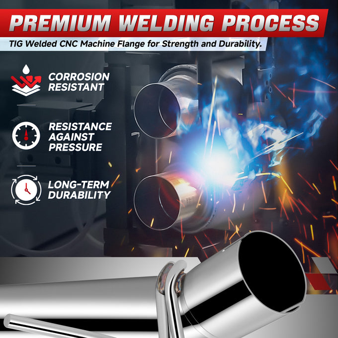 Stainless Steel Direct Fit Muffler Delete Pipe<br>19-24 Ram 1500