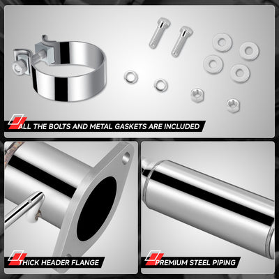 Stainless Steel Direct Fit Muffler Delete Pipe<br>19-24 Ram 1500