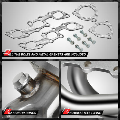 3-1 shorty Exhaust Headers Polished Finished <br> 90-96 Nissan 300ZX NON TURBO