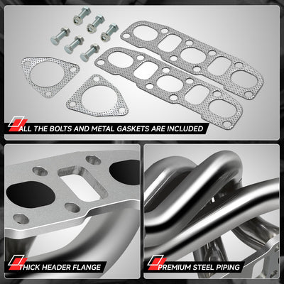 3-1 shorty Exhaust Headers Polished Finished <br> 03-07 Nissan 350Z, Infiniti G35 V6