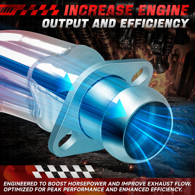 Long Tube Exhaust Headers Polished Finished <br> 90-95 Toyota 4Runner 2WD 2.4L