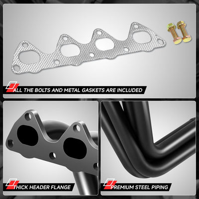 4-1 Tubular Exhaust Manifold Header Black <br>94-01 Acura Integra GSR/Type-R