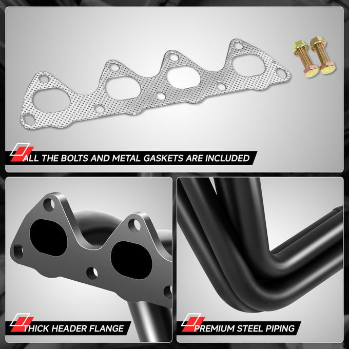 4-1 Tubular Exhaust Manifold Header Black <br>94-01 Acura Integra GSR/Type-R