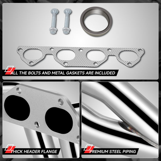 Stainless Steel Exhaust Manifold Tri-Y Header<br>94-00 Honda Civic Si, Del Sol, 90-01 Acura Integra