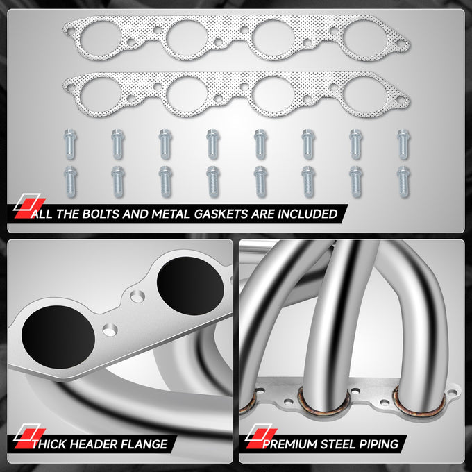 4-1 Racing Exhaust Headers Polished Finished <br>Chevy Big Block V8 BBC