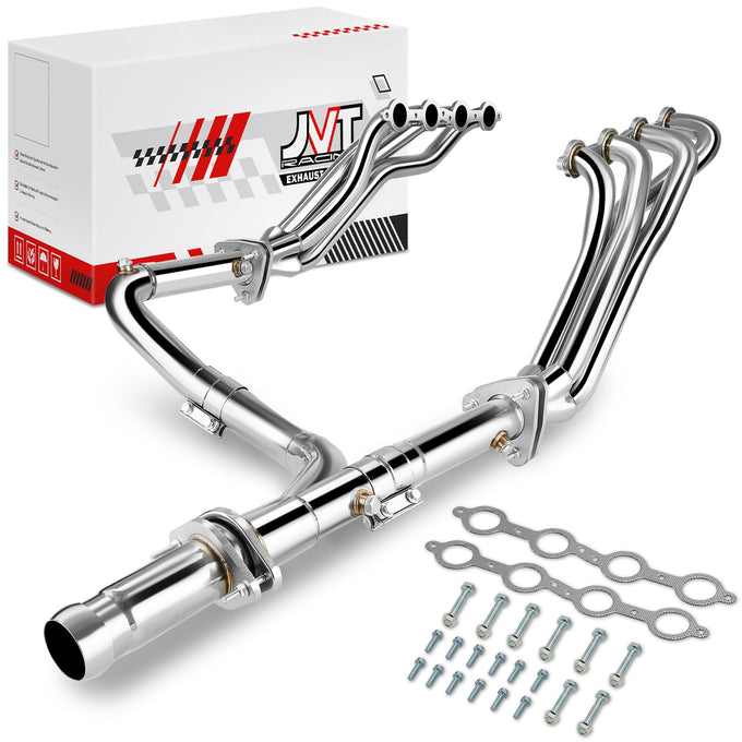 Polished Stainless 8-2-1 Exhaust Headers <br> 06-14 Chevy Silverado Suburban 1500 2500 3500