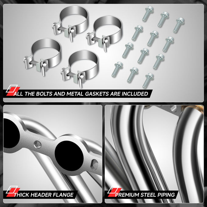 2X4-1 Tubular Exhaust Manifold Header Extractor <br>10-20 Chevy Camaro V8 6.2L