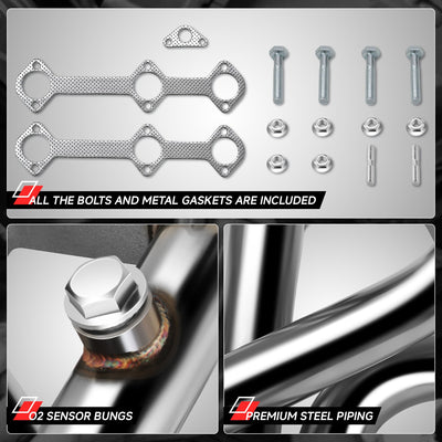 2x 6-2-1 Mid Length Exhaust Manifold Headers<br>93-95 Chevy Camaro 3.4L V6, Pontiac Firebird 3.4L V6