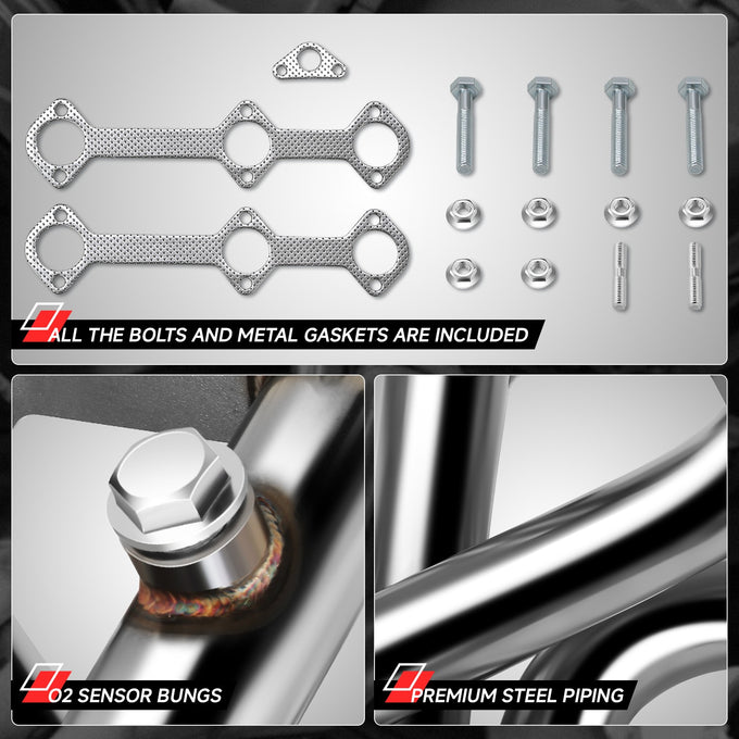 2x 6-2-1 Mid Length Exhaust Manifold Headers<br>93-95 Chevy Camaro 3.4L V6, Pontiac Firebird 3.4L V6