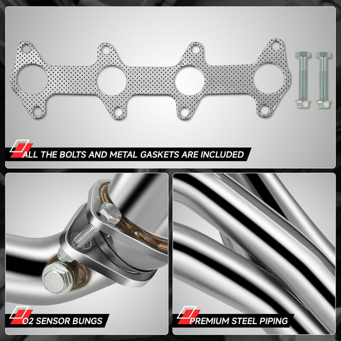 4-1 Carbon Tubular Manifold Header Exhaust <br> 95-02 Chevy Cavalier, Pontiac Sunfire