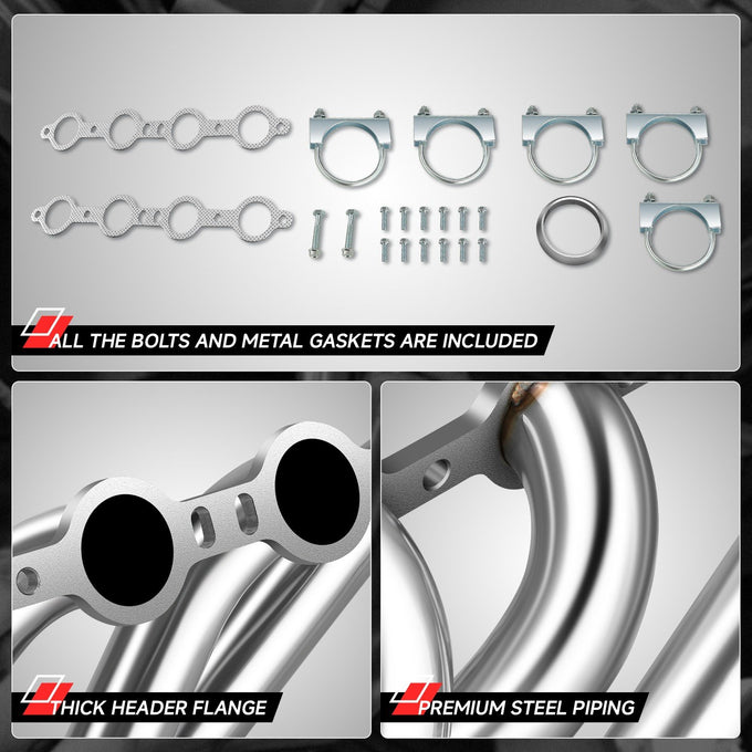 8-2-1 Full Length Manifold Header Exhaust <br>07-13 Chevy Silverado, GMC Sierra 2500HD, 3500HD