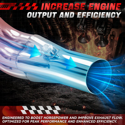 Polished Stainless Exhaust Headers with Y-Pipe <br> 99-06 Chevy Silverado Suburban GMC Sierra 1500