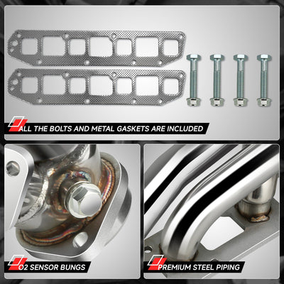 2X 4-1 Tubular Exhaust Manifold Header <br>06-10 Dodge Charger, 05-08 Hemi