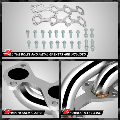 2x 4-1 Shorty Exhaust Header Manifold <br>00-07 Dodge Dakota/Ram 4.7L