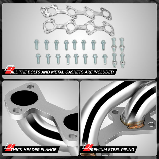 2x 4-1 Shorty Exhaust Header Manifold <br>00-07 Dodge Dakota/Ram 4.7L