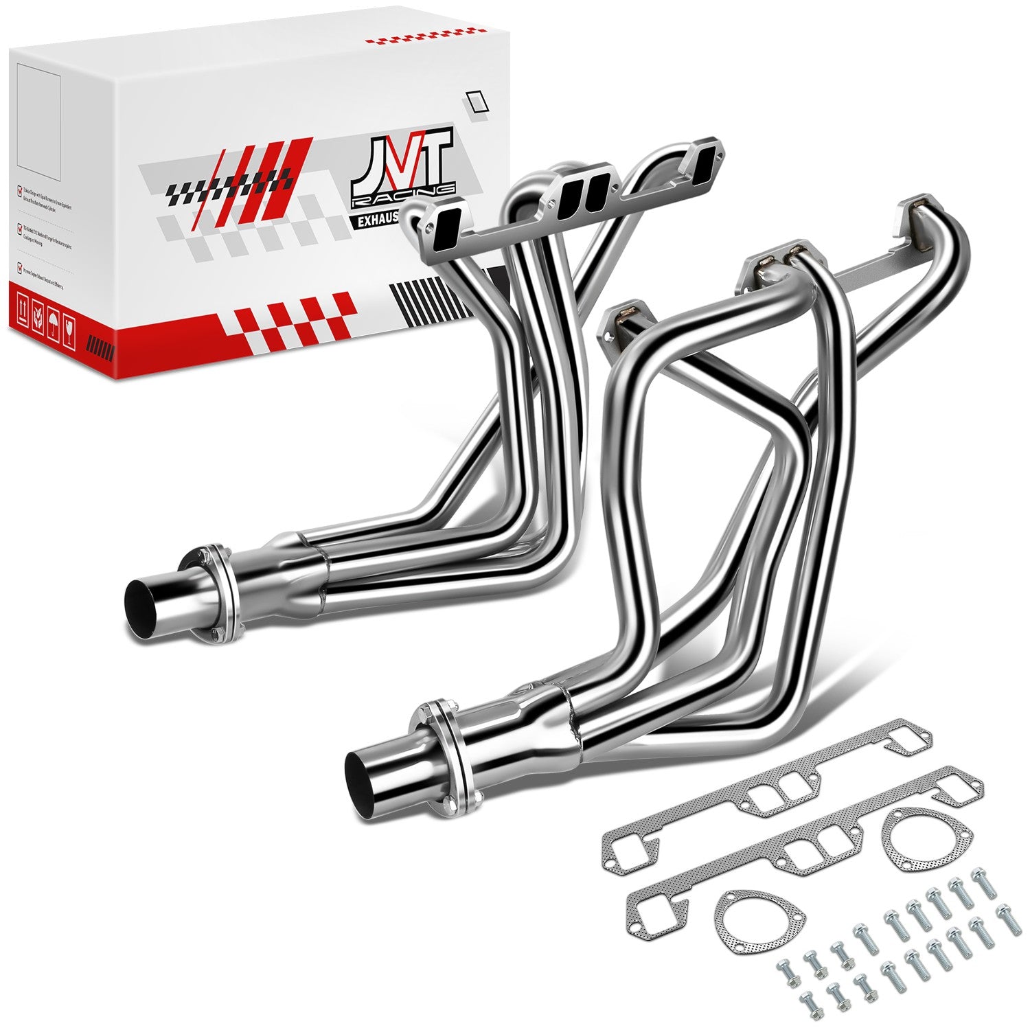 2x 4-1 Long Tube Exhaust Manifold Headers<br>72-91 Dodge D/W Series, RD200, Ramcharger, Trailduster