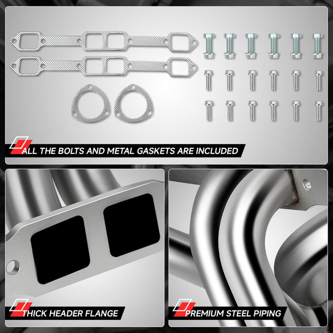 2 X 4-1 Stainless Steel Exhaust Header Manifold <br> 67-78 Dodge W100 W150 W200, Plymouth Trailduster