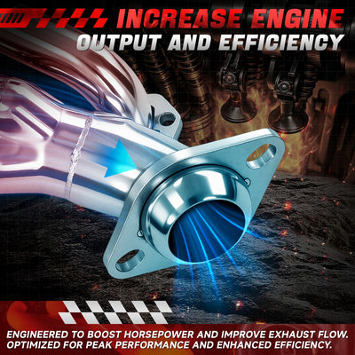 2x 4-1 Shorty Exhaust Manifold Headers<br>94-03 Dodge Ram 1500 2500 3500 Durango Dakota