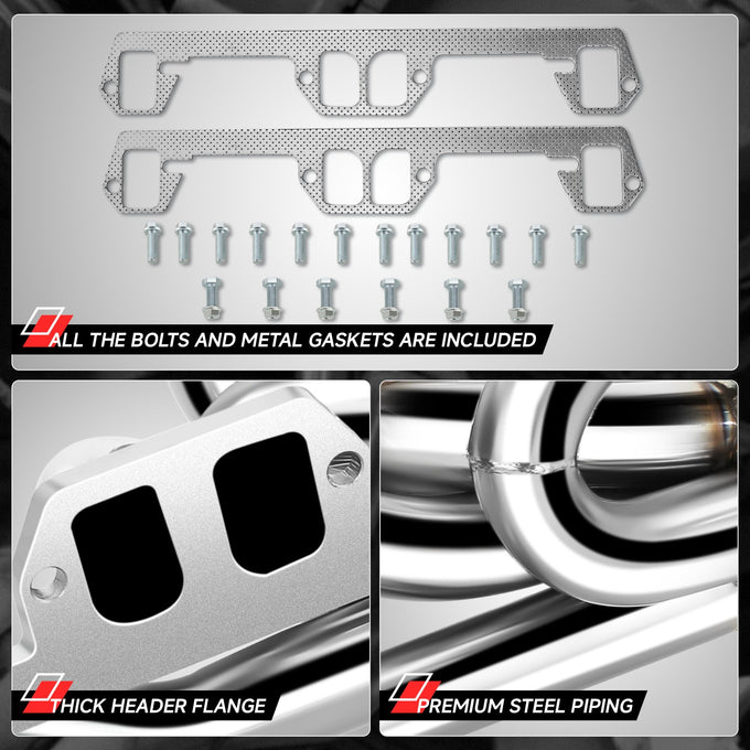 2x 4-1 Shorty Exhaust Manifold Headers<br>94-03 Dodge Ram 1500 2500 3500 Durango Dakota