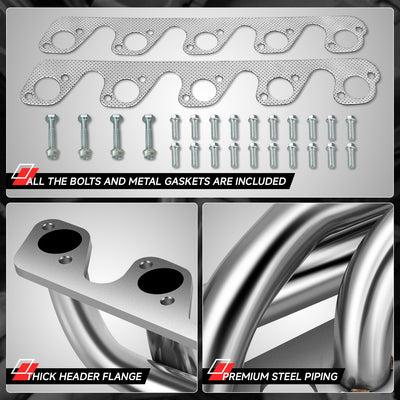 5-1 Hi-Flow Shorty Exhaust Header Manifold <br> 96-02 Dodge Ram 2500 3500 8.0L V10