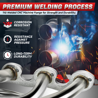 2X 5-1 Racing Manifold Header Exhaust <br>96-03 Dodge Ram 2500, 3500 V10 Ohv