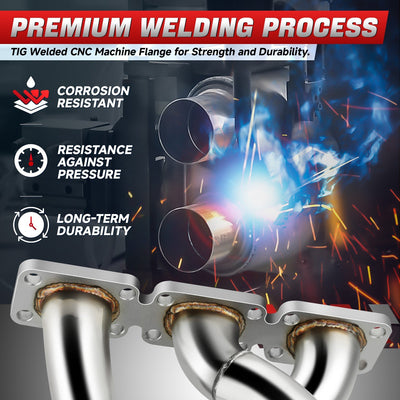 2X 3-1 Tubular Exhaust Manifold Header <br>92-99 Bmw E36 3-Series 2.8/3.2L