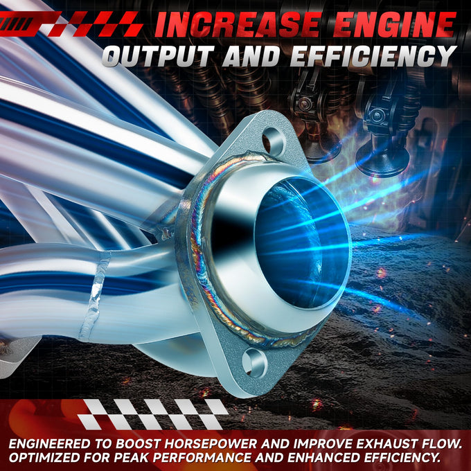 Polished Stainless Shorty Exhaust Headers <br> 11-14 Ford F-150 5.0 V8 COYOTE