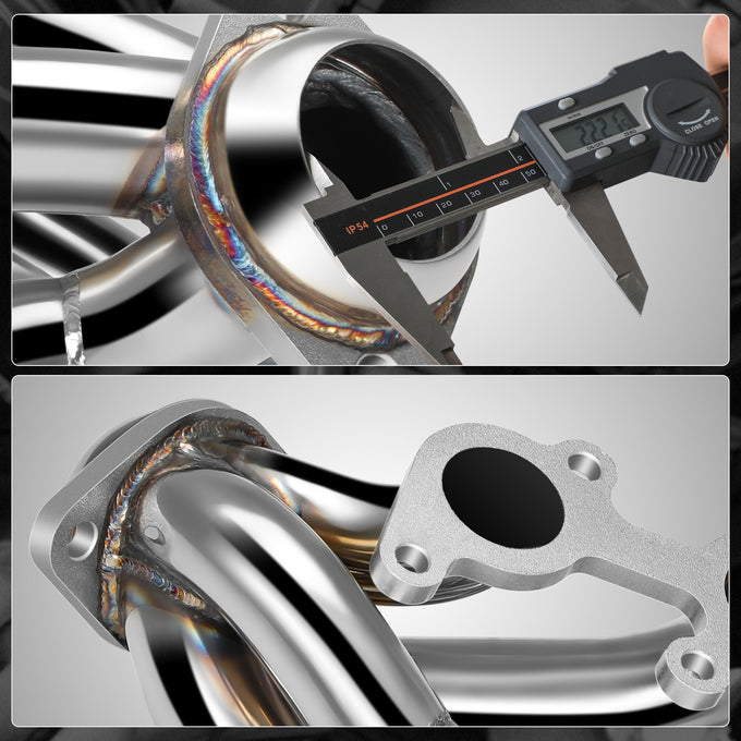 Polished Stainless Shorty Exhaust Headers <br> 11-14 Ford F-150 5.0 V8 COYOTE