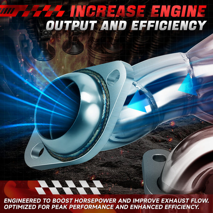 Polished Stainless Shorty Exhaust Headers <br> 15-16 Ford F-150 5.0L V8