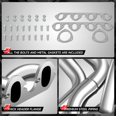 2x 4-1 Long Tube Exhaust Manifold Headers<br>83-87 Ford F-250 F-350