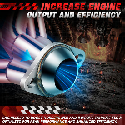 2x 4-1 Shorty Exhaust Manifold Headers<br>86-96 Ford Bronco, T-Bird, Lincoln Conti, Merc Cougar