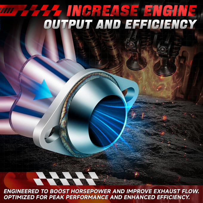 2x 4-1 Shorty Exhaust Manifold Headers<br>86-96 Ford Bronco, T-Bird, Lincoln Conti, Merc Cougar