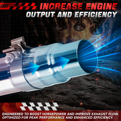 Long Tube Exhaust Headers Polished Finished <br> 87-96 Ford F-150 F-250 Bronco