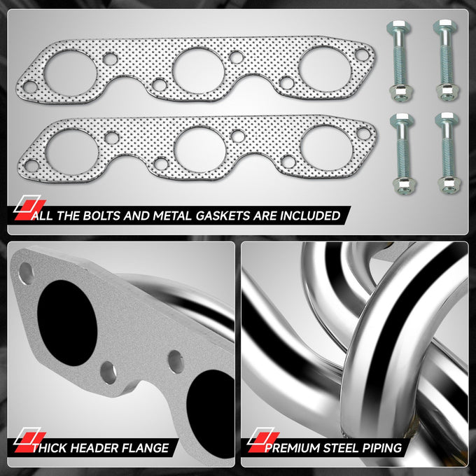 3-1 Shorty Tubular Manifold Header Exhaust <br>99-04 Ford Mustang 3.8/3.9L V6